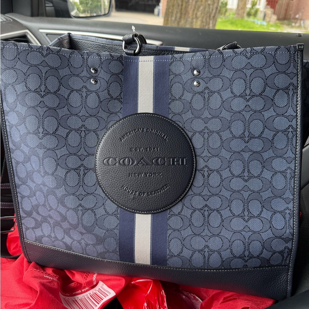 Coach Blue Briefcase with Iconic Design